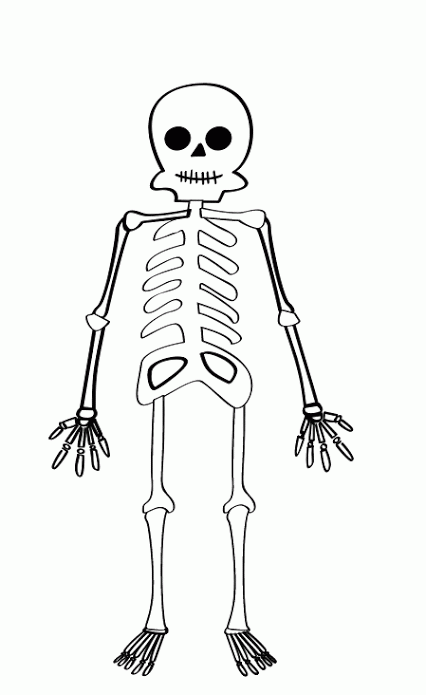 Dibujos para Colorear: Esqueleto para recortar y colorear Dibujos para Colorear: Esqueleto para recortar y colorear