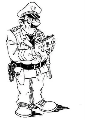 COLOREA TUS DIBUJOS: Dibujo de policia para colorear COLOREA TUS DIBUJOS: Dibujo de policia para colorear