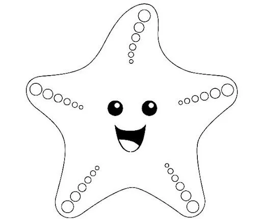 DIBUJOS PARA COLOREAR DE ESTRELLAS DE MAR
