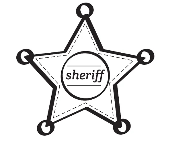 Dibujos para Colorear: Estrellas de sheriff para imprimir Dibujos para Colorear: Estrellas de sheriff para imprimir