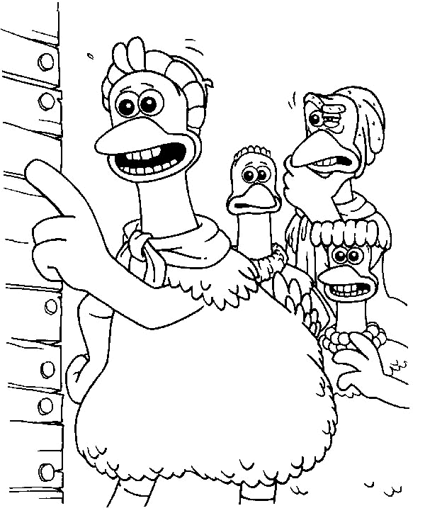 Dibujos para colorear de Evasión en la granja, Chicken Run Dibujos para colorear de Evasión en la granja, Chicken Run