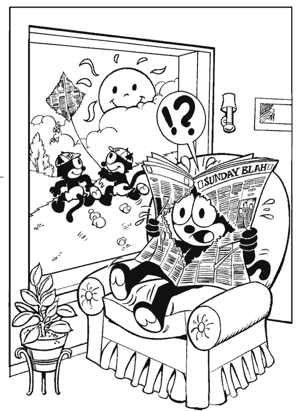 Dibujos para colorear de Félix el gato, Felix the Cat, Félix le ... Dibujos para colorear de Félix el gato, Felix the Cat, Félix le ...