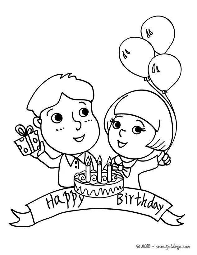 Dibujos para colorear FELIZ CUMPLEAÑOS, Feliz cumpleaños para imprimir