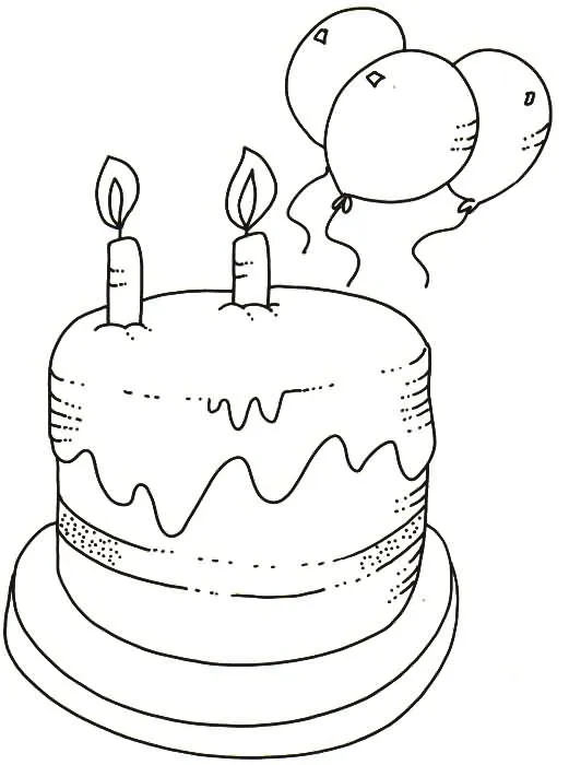 Dibujos para colorear. Fiesta de cumpleaños Dibujos para colorear. Fiesta de cumpleaños
