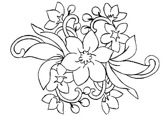 Dibujos para colorear: Flores para pintar