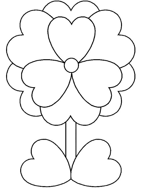 Dibujos para colorear de Flores, San Valentin, Plantillas para ... Dibujos para colorear de Flores, San Valentin, Plantillas para ...