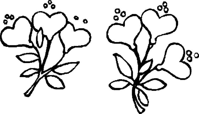 Dibujos para colorear de Flores, San Valentin, Plantillas para ...