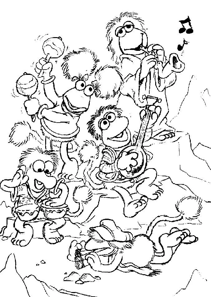 Dibujos para colorear de los Fraggle Rocks