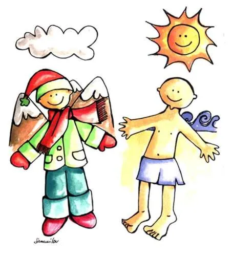 Frio y caliente para colorear - Imagui
