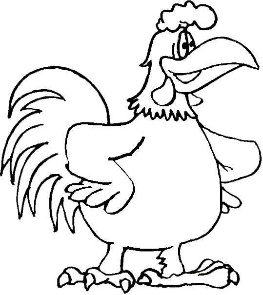 Dibujos para colorear de Gallos, Gallinas, Gallus gallus ...