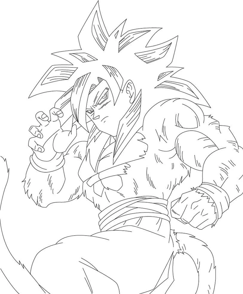 Gogeta ssj4 para dibujar - Imagui