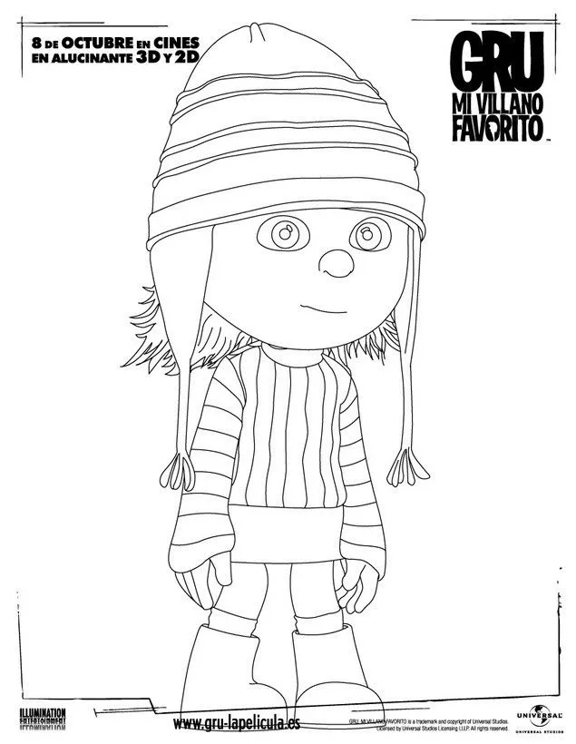 Dibujos para colorear GRU MI VILLANO FAVORITO - EDITH Dibujos para colorear GRU MI VILLANO FAVORITO - EDITH