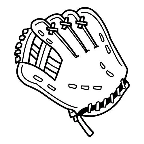 Guante de beisbol para colorear - Imagui