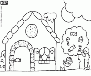 Dibujos para colorear de Hansel y Gretel - La casita de chocolate ... Dibujos para colorear de Hansel y Gretel - La casita de chocolate ...