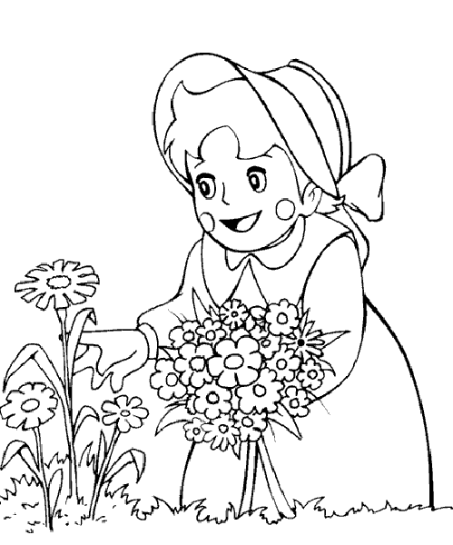 Dibujos para colorear de Heidi, Plantillas para colorear de Heidi