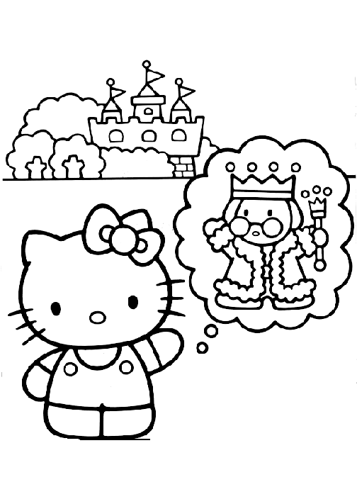 Dibujos para colorear de Hello Kitty, Plantillas para colorear de ...