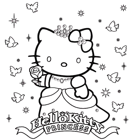 Dibujos para colorear Hello Kitty princesa - Imagui