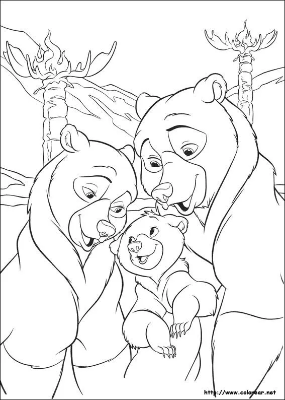 Dibujos para colorear de Hermano Oso 2