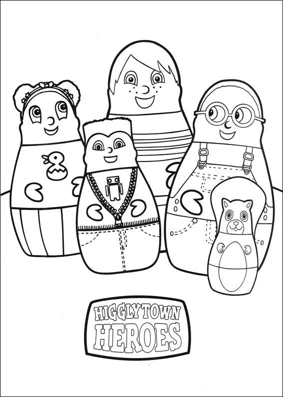Dibujos para colorear Heroes de Higglytown 2