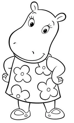 Dibujos para colorear: Hipopótamo para colorear Dibujos para colorear: Hipopótamo para colorear