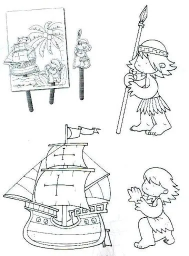 Dibujos para colorear Cristóbal Colón descubrimiento AméricaBlog ...