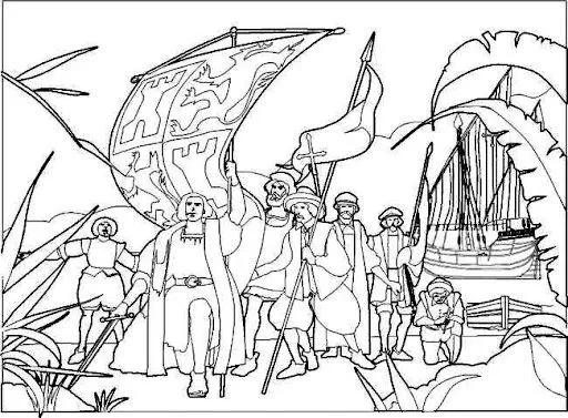 DIBUJOS PARA COLOREAR SOBRE HISTORIA: CRISTOBAL COLON