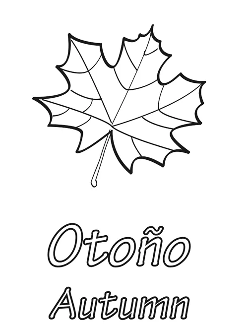 Dibujos para Colorear: Hojas de otoño para colorear