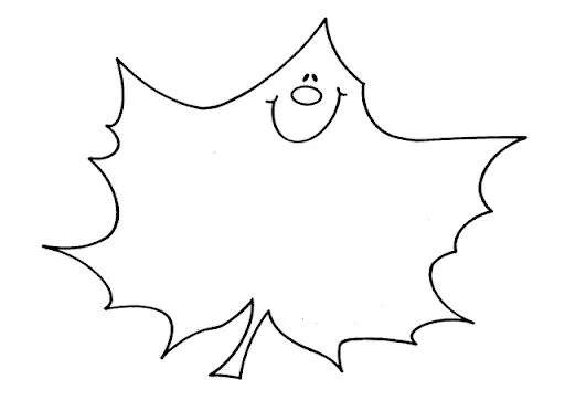 Hojas otoño colorear - Imagui