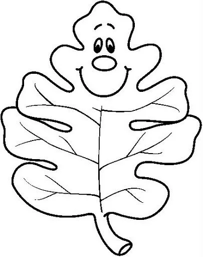 Hoja otoño para colorear - Imagui