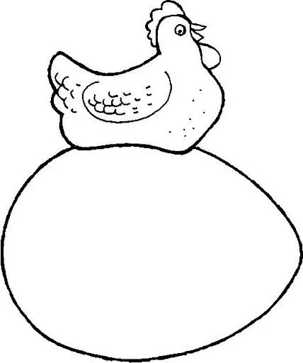 Gallina con huevos para colorear - Imagui