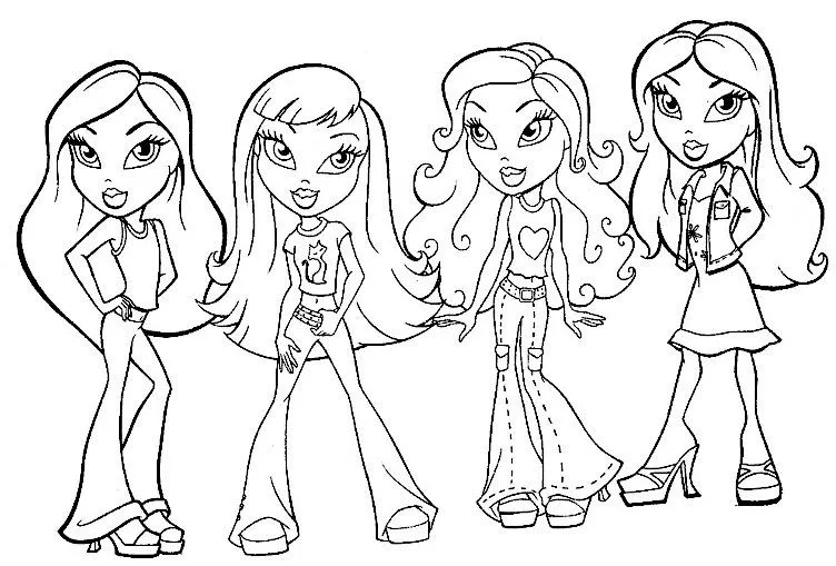 Muñecas bratz para colorear e imprimir - Imagui