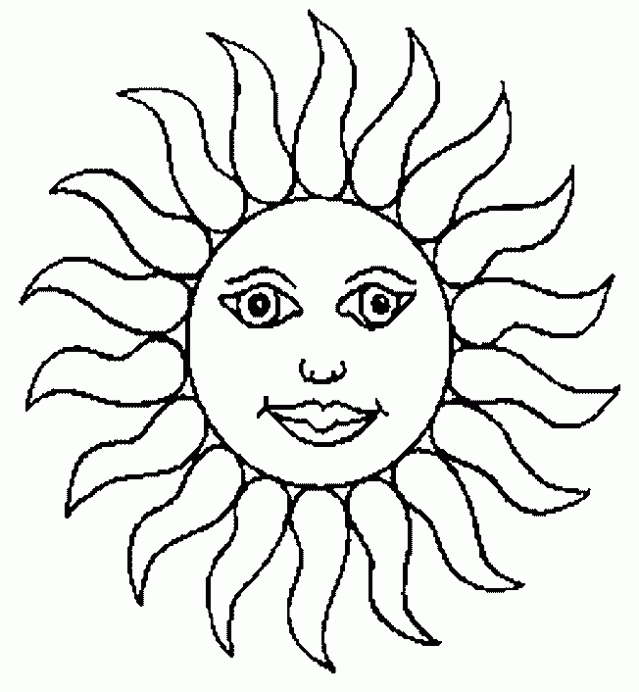 Dibujo de Soles para colorear. Dibujos infantiles de Soles ... Dibujo de Soles para colorear. Dibujos infantiles de Soles ...
