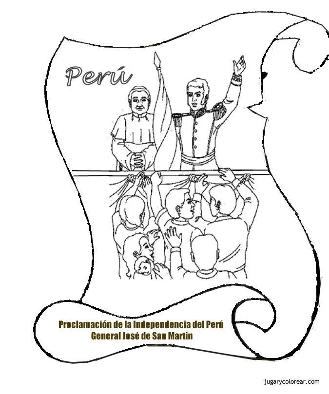 Dibujos para colorear Independencia de Perú | pintar y jugar Dibujos para colorear Independencia de Perú | pintar y jugar