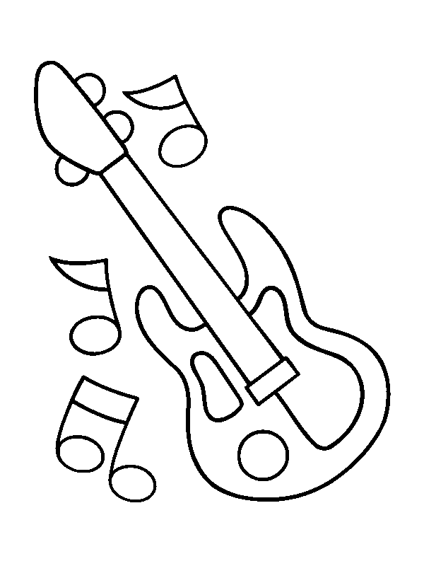 Dibujos para colorear de Instrumentos musicales, Plantillas para ...