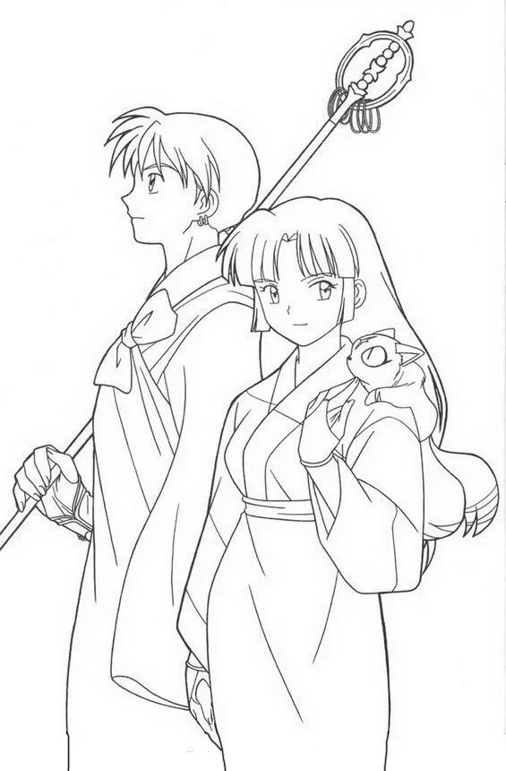 Dibujos para colorear Inuyasha 10