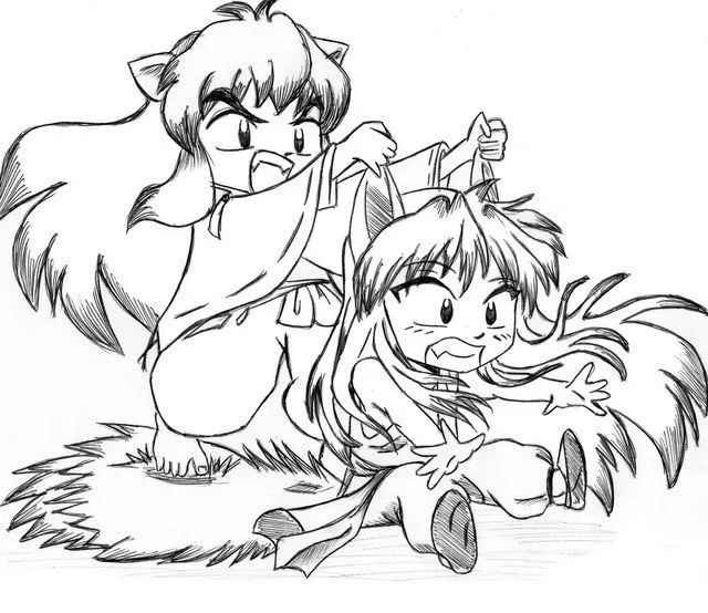 Dibujos para colorear Inuyasha 7