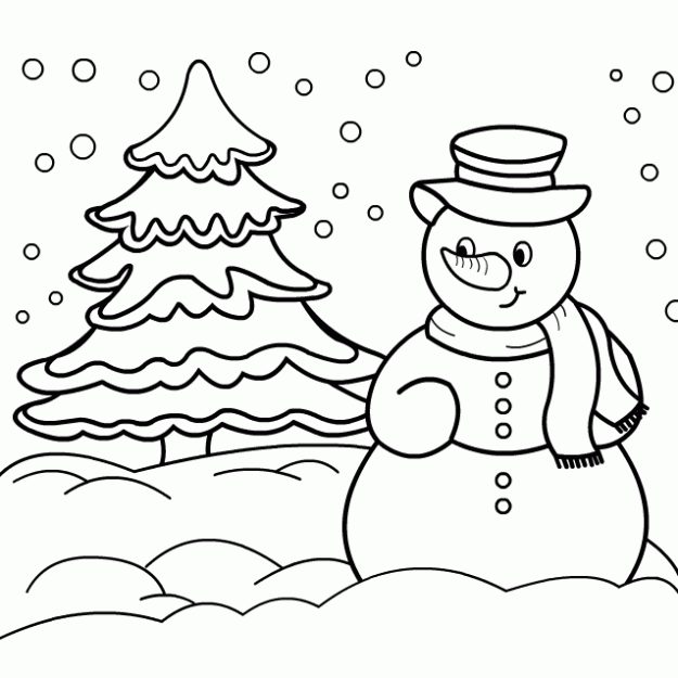 Dibujo de Muñeco de Navidad para colorear. Dibujos infantiles de ... Dibujo de Muñeco de Navidad para colorear. Dibujos infantiles de ...