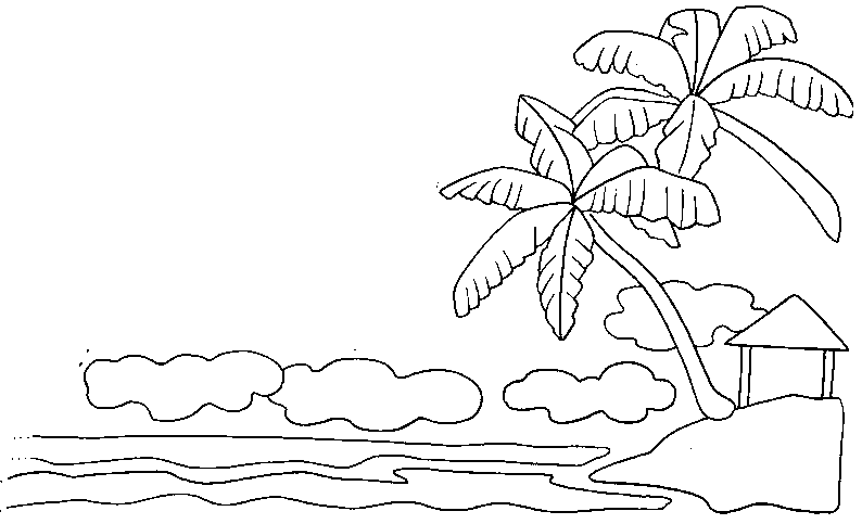 Dibujo isla para colorear - Imagui