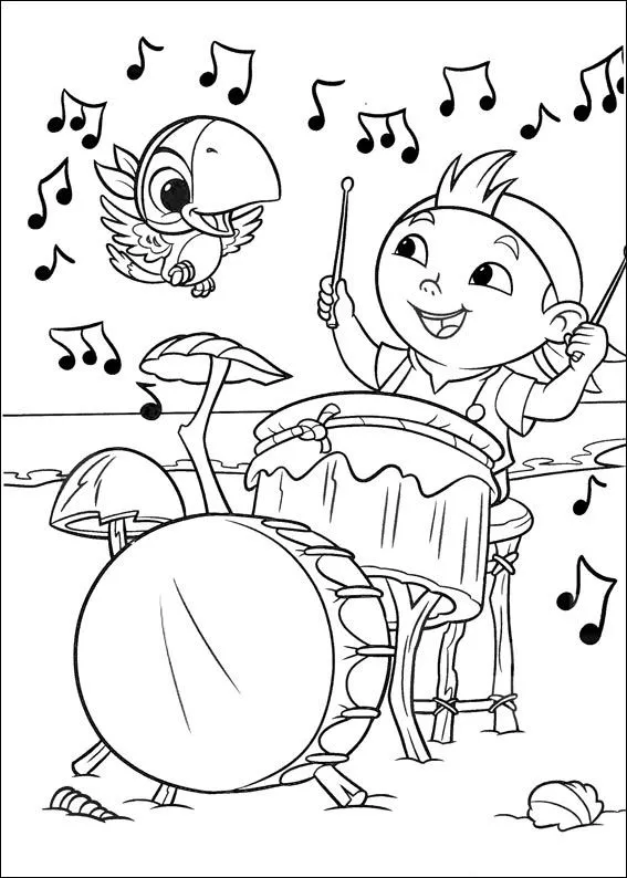Dibujos para colorear Jake y los Piratas de Nunca Jamas 14