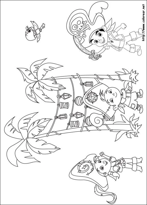 Dibujos para colorear de Jake y los piratas del país de Nunca Jamás Dibujos para colorear de Jake y los piratas del país de Nunca Jamás