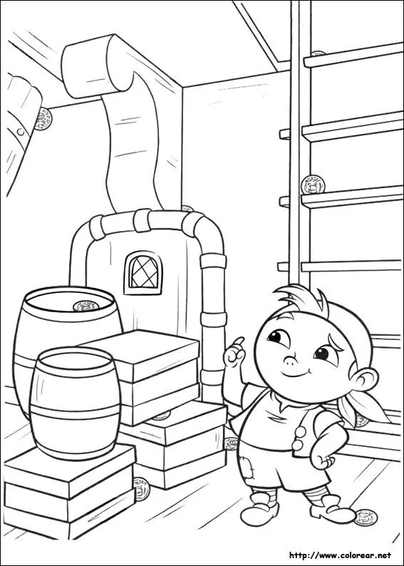 Dibujos para colorear de Jake y los piratas del país de Nunca Jamás