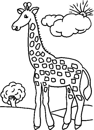 Dibujos para colorear de Jirafas, Giraffa camelopardalis Dibujos para colorear de Jirafas, Giraffa camelopardalis