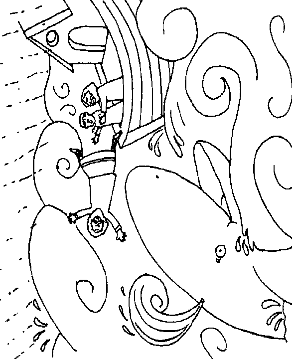 Jonás echado al mar; dibujos bíblicos para colorear: Recursos ... Jonás echado al mar; dibujos bíblicos para colorear: Recursos ...