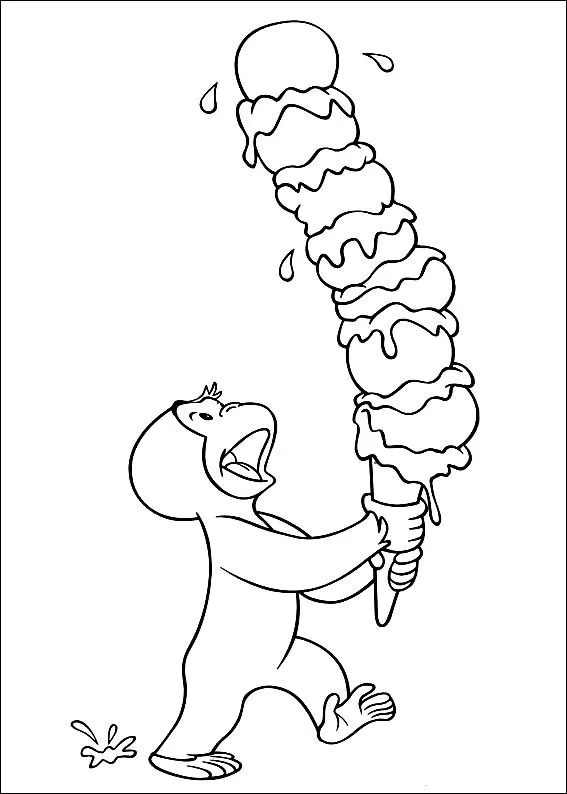Dibujos para colorear Jorge el Curioso 10