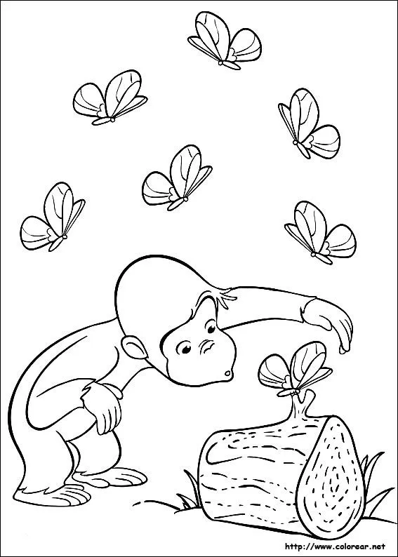 Dibujos para colorear de Jorge el curioso