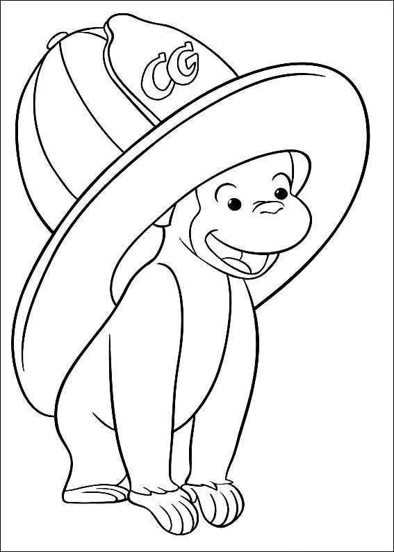 Dibujos para colorear Jorge el Curioso 4