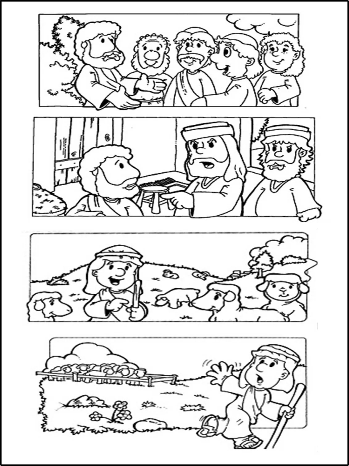 Dibujos para colorear josé historia biblica para niños - Imagui