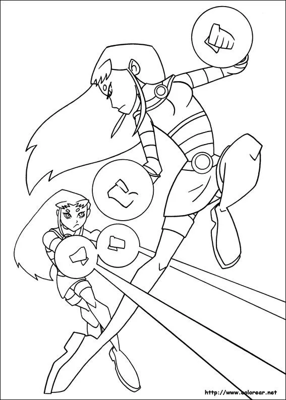 Dibujos para colorear de Los Jóvenes Titanes Dibujos para colorear de Los Jóvenes Titanes