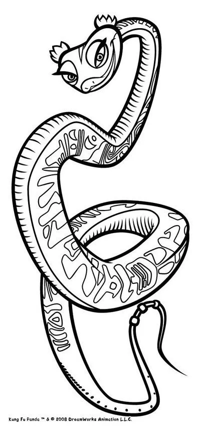 Dibujos para colorear KUNG FU PANDA PELICULA - Vibora la seductora