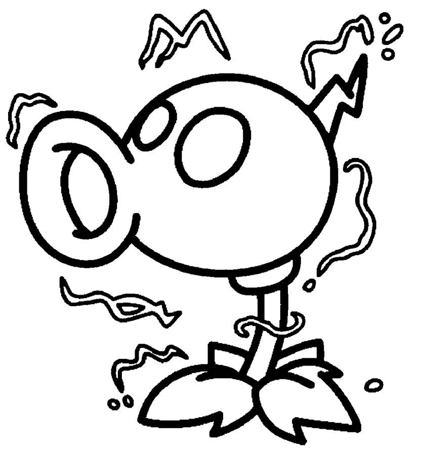 Dibujos para colorear Lanzaguisantes eléctrico Plants vs Zombies – Páginas para colorear Dibujos para colorear Lanzaguisantes eléctrico Plants vs Zombies – Páginas para colorear